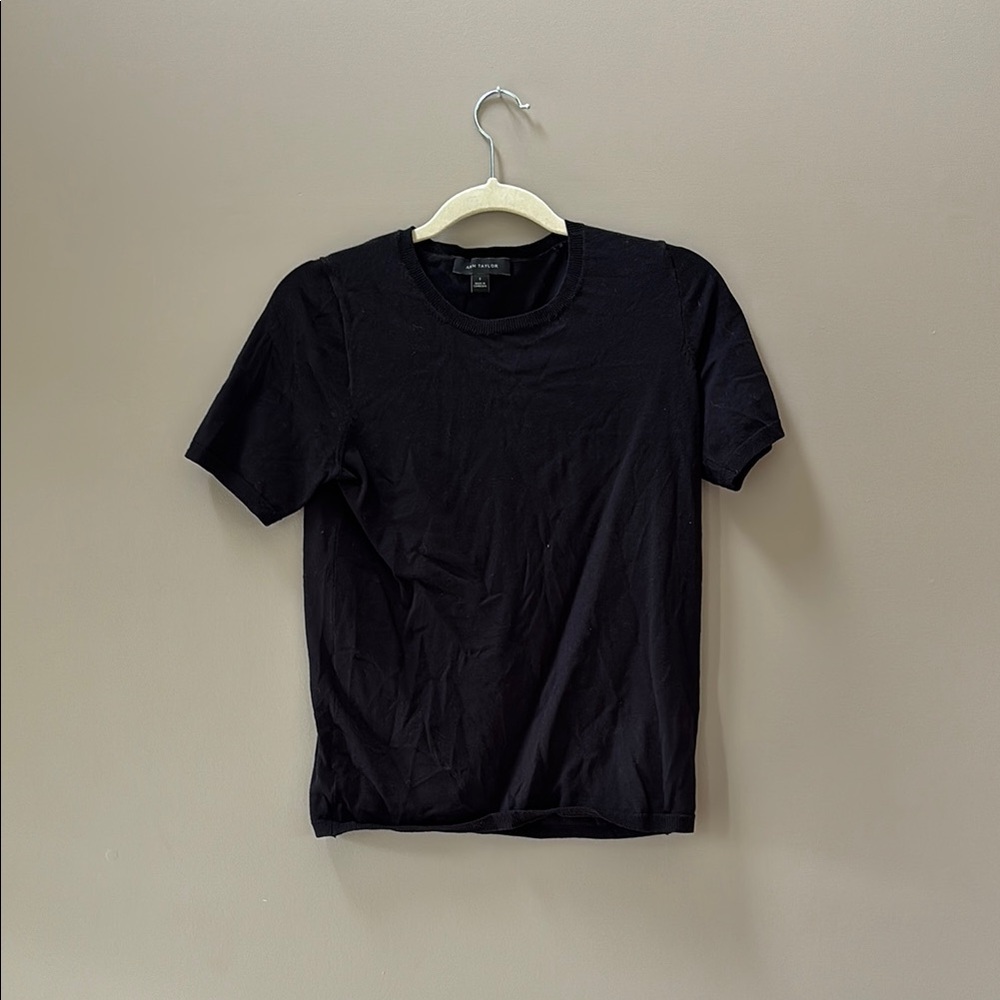 Ann Taylor Black Crew Neck Sweater